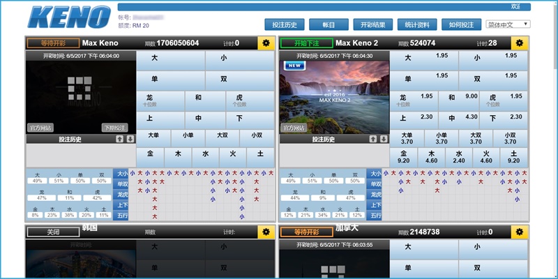 iBET彩票游戏馆介绍 - iBIT sport（IBCbet）KENO彩票-介面