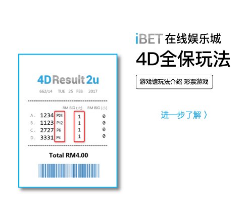 iBET游戏玩法介绍 - 4D彩票全保玩法-01
