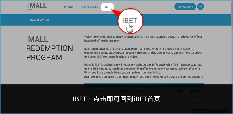 iBET新手指南- iMALL介绍