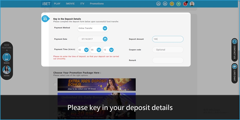 i8 (iBET) Guides You How To Getting 5% Daily Deposit Bonus iBET Guides You How To Getting 5% Daily Deposit Bonus