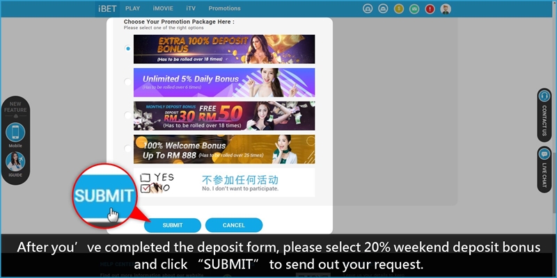 i8 (iBET) Guides You To Earning 20% Weekend Deposit Bonus iBET Guides You To Earning 20% Weekend Deposit Bonus