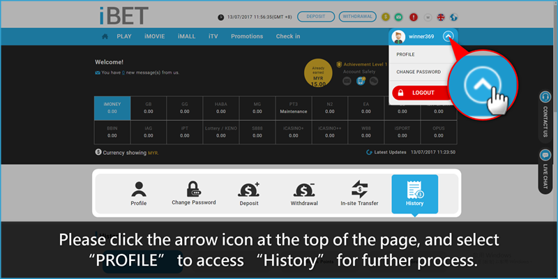 i8 (iBET) Malaysia - Get 0.75% Rebate Bonus in Live Casino-PROFILE iBET Malaysia - Get 0.75% Rebate Bonus in Live Casino-PROFILE