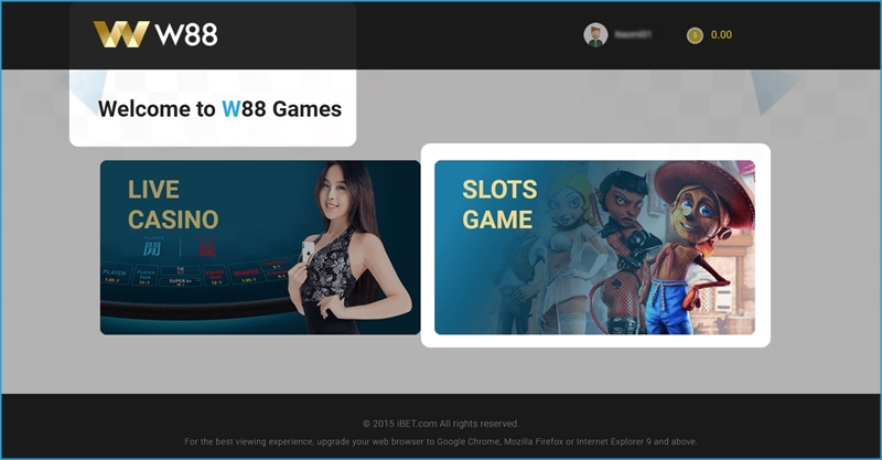 i8 (iBET) Online Casino – W88 Slots Game Room Introduction iBET Online Casino – W88 Slots Game Room Introduction