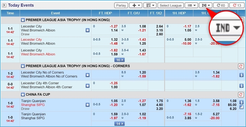 i8 (iBET) Online Sportsbook Game Betting Odds Introduction - IND iBET Online Sportsbook Game Betting Odds Introduction - IND