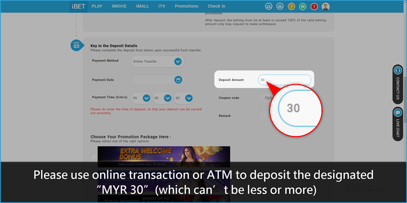 i8 (iBET) Promotion Tutorial - Get Free RM50 by deposit RM30-MYR30 iBET Promotion Tutorial - Get Free RM50 by deposit RM30-MYR30