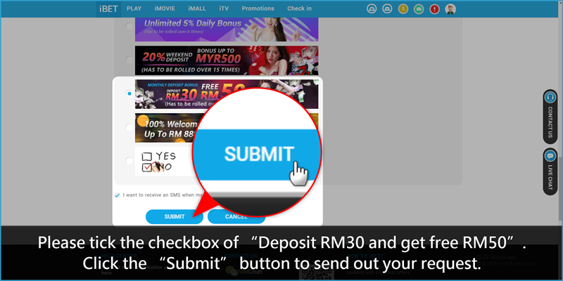 i8 (iBET) Promotion Tutorial - Get Free RM50 by deposit RM30-success iBET Promotion Tutorial - Get Free RM50 by deposit RM30-success