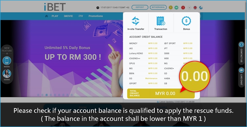 i8 (iBET) Promotions Tutorial Show How to Get Rescue Funds iBET Promotions Tutorial Show How to Get Rescue Funds