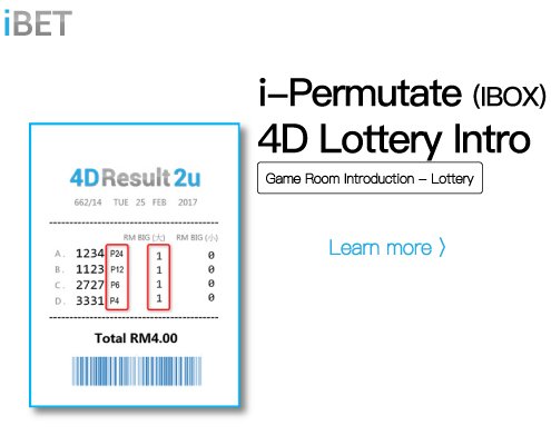 iBET 4D lottery i-Permutate ( IBOX ) play method-01