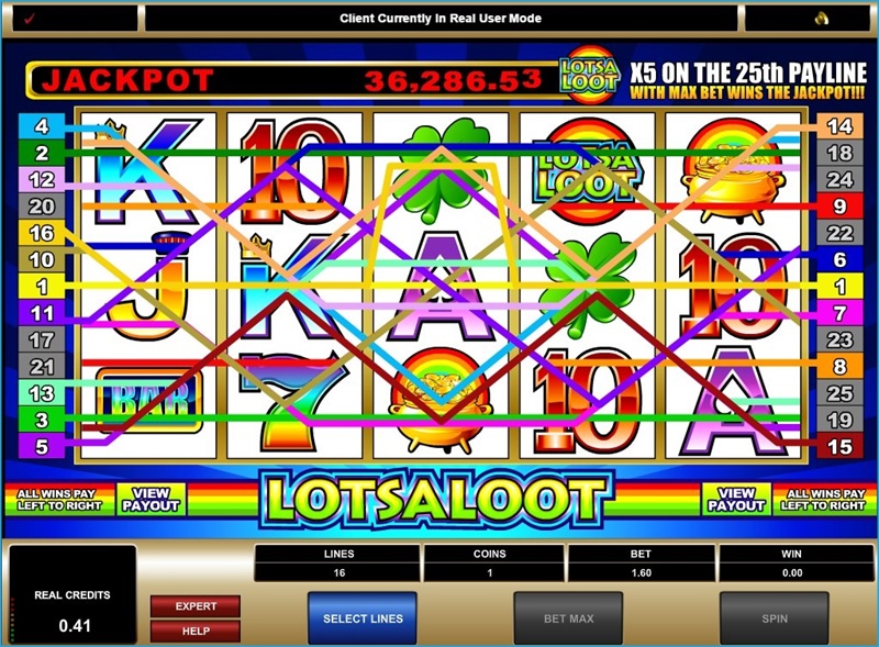 The Popular 15 Paylines Slot – Lotsa Loot 5 Reel