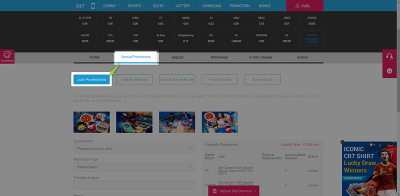 How to Join the Promotions on iBET