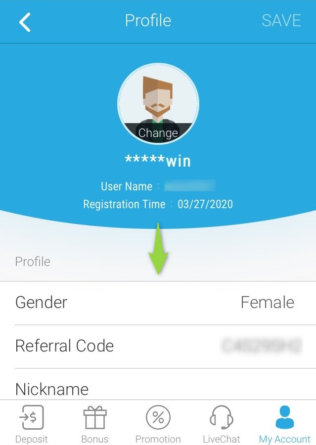You will be shown an overview of your profile where you can update your profile picture, passwords, bank details, and identification documents