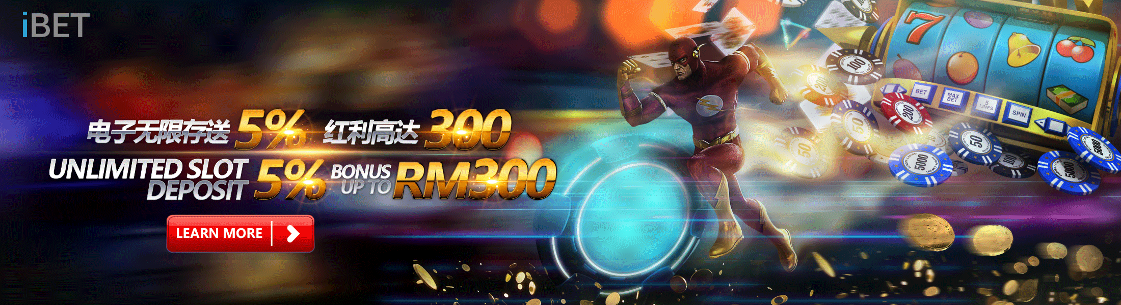 i8 (iBET) Promotion - 5% Unlimited Slot Deposit Bonus Up to RM300-2 iBET Promotion - 5% Unlimited Slot Deposit Bonus Up to RM300