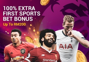100% Extra First Sports Bet Bonus, Up To RM200