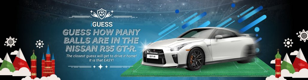 iGUESS – become a top ball guesser! Win Godzilla Nissan R35 GT-R home!