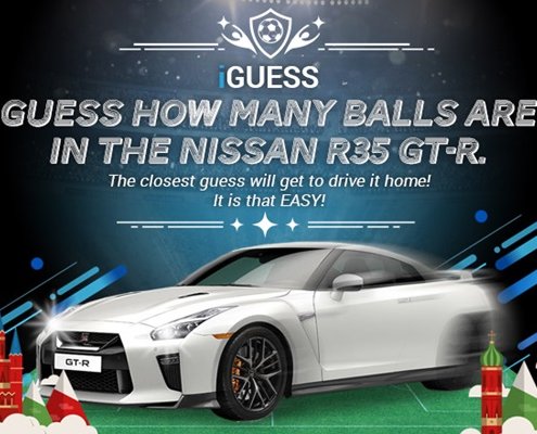 iGUESS – become a top ball guesser! Win Godzilla Nissan R35 GT-R home!
