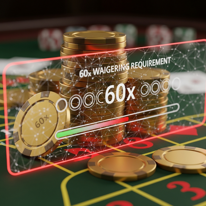 Illustrates the concept of excessive wagering requirements that effectively trap player bonus funds.