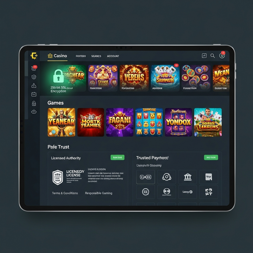 Highlights the security and transparency features of a legitimate, licensed online casino, emphasizing data protection, clear processes, and regulatory compliance.