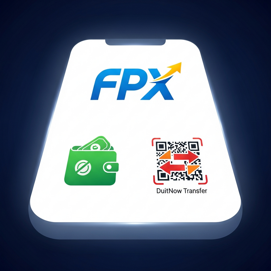 Illustrates the specific secure Malaysian payment methods (FPX, eWallets, DuitNow) discussed in the article.