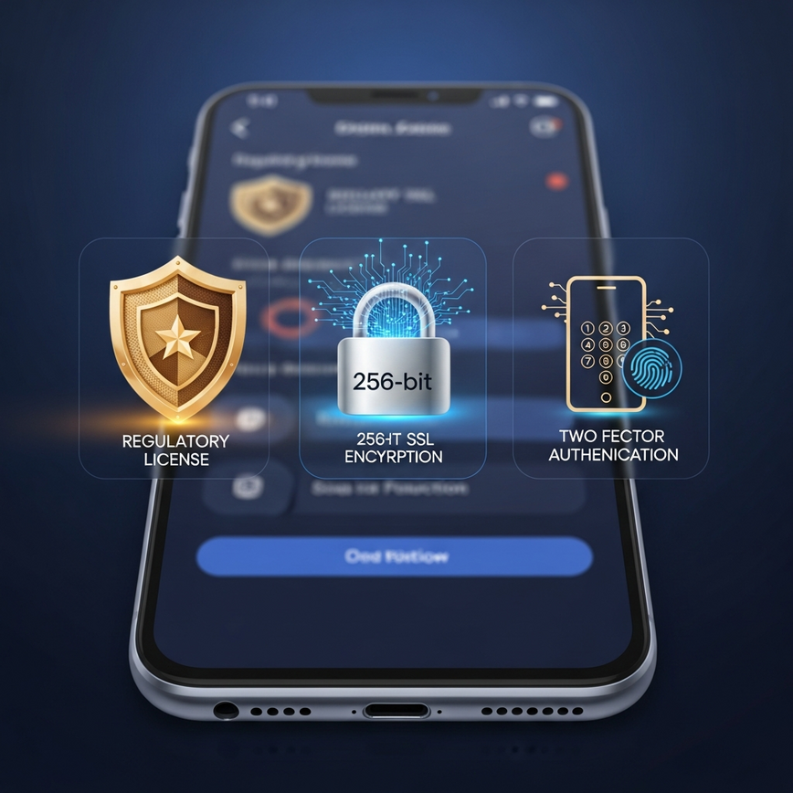 To illustrate key security features of a trustworthy mobile casino app, such as regulatory licensing, SSL encryption standards, and Two-Factor Authentication (2FA).