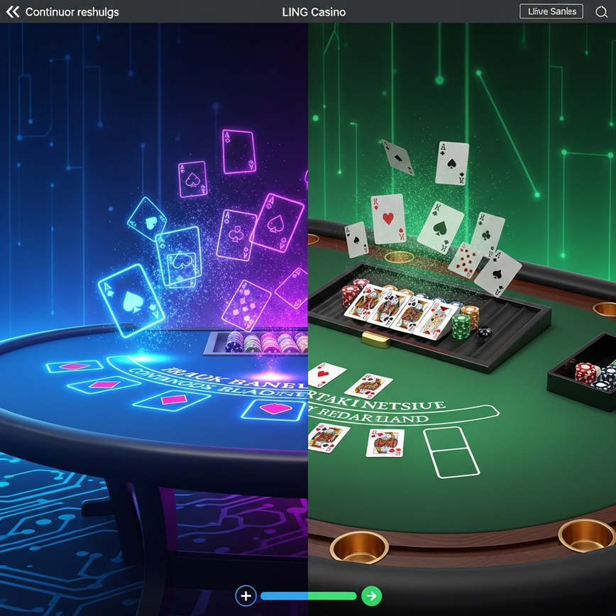 Illustrates the technical barriers to card counting in online blackjack, contrasting RNG games with live dealer games' shallow deck penetration.