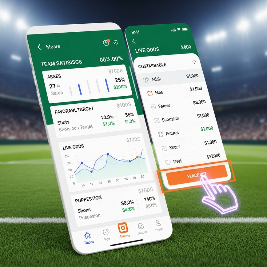 Illustrates the 'DIY World Cup Betting' section, emphasizing personal control, research, and analysis on a user-friendly mobile platform.