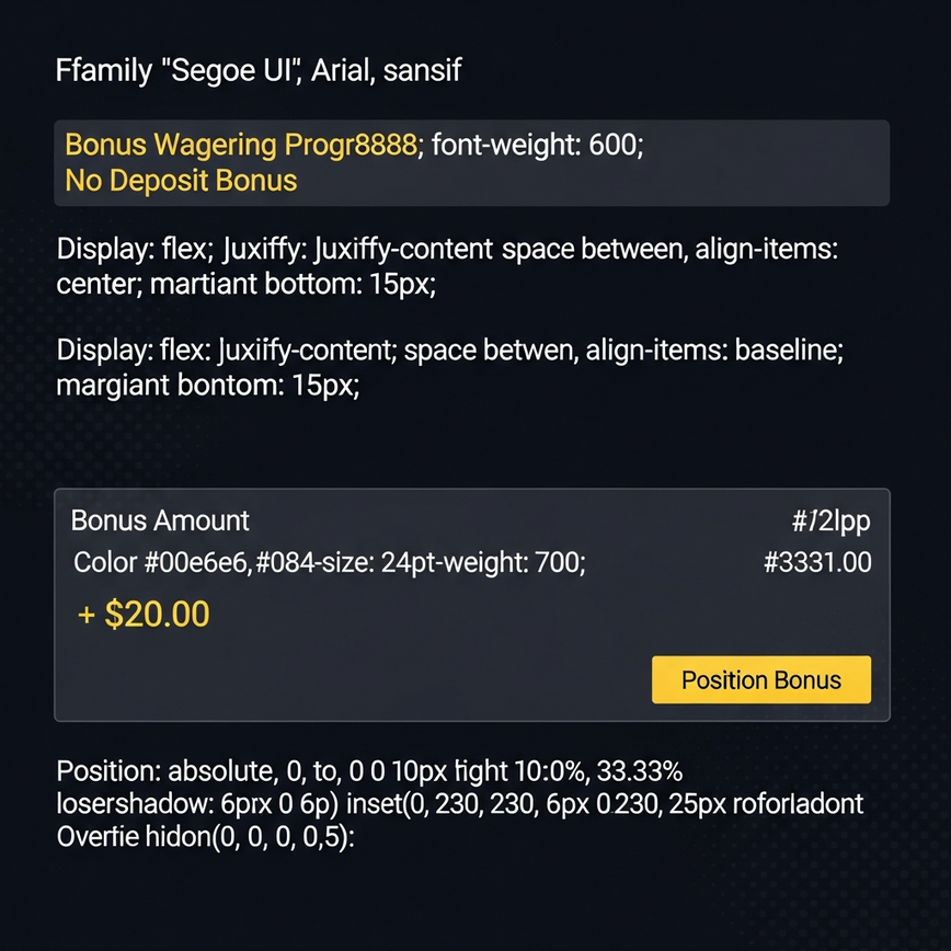 Visually explain the concept of 'Wagering Requirements' or the bonus claiming process, showing progress towards meeting the requirement within a user interface.