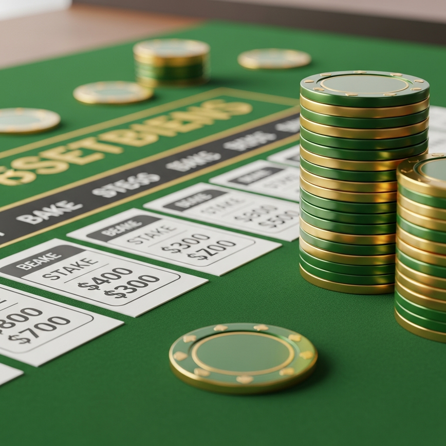 展示固定投注策略的简洁性和纪律性，显示一致的投注额大小。