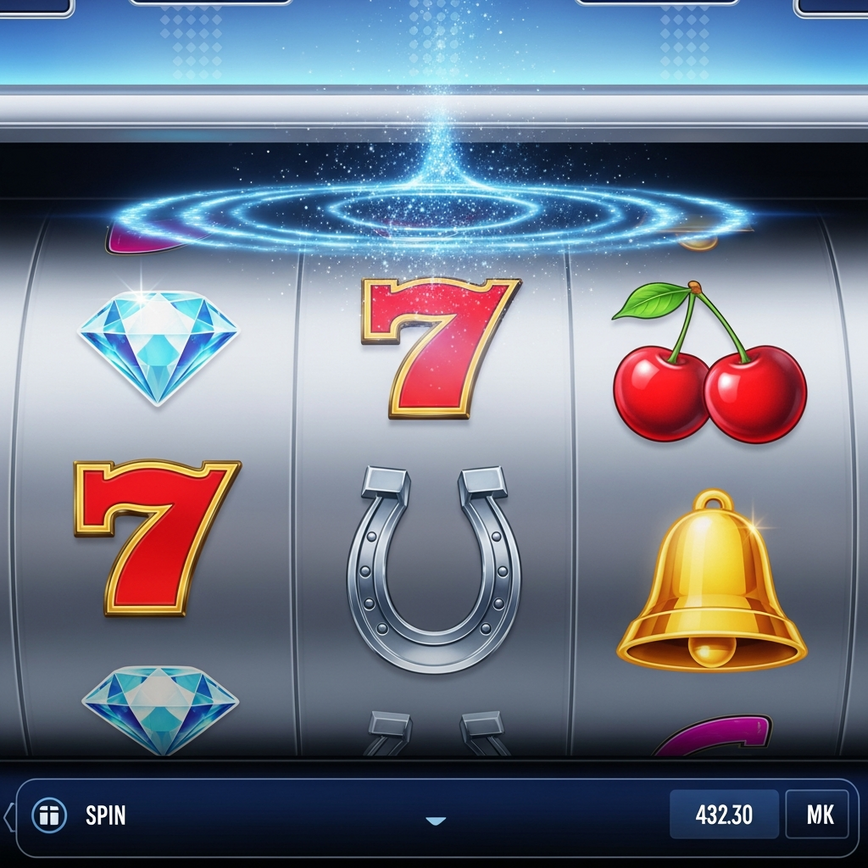 Visually debunks the 'hot and cold' or '5 spin rule' myths by emphasizing that each slot spin is an independent event, like a series of coin flips or dice rolls.