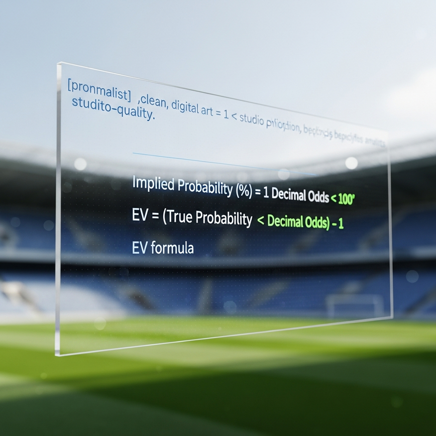 Illustrates the core mathematical formulas for converting odds to implied probability and calculating expected value, which are fundamental to value betting.