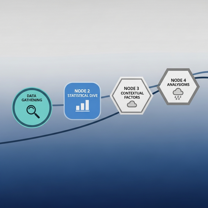 Visualizes a systematic, step-by-step workflow for football match analysis, emphasizing consistency and structure.