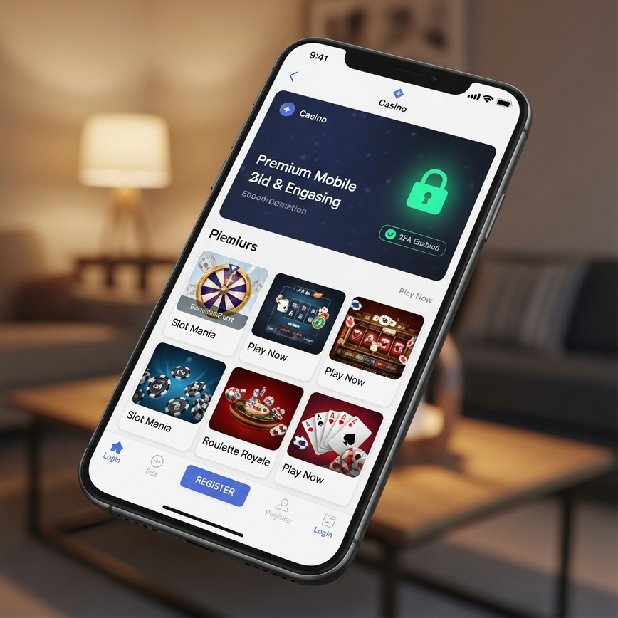 Highlights safe and compliant alternatives to VPNs, emphasizing direct, secure connections and features like two-factor authentication (2FA) on a mobile casino app.