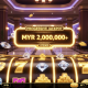 Vibrant progressive jackpot slot machine interface showing a large, glowing jackpot counter and spinning reels with winning symbols, set in a luxurious online casino environment.