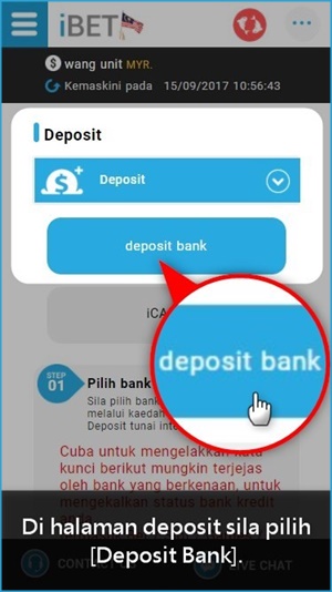 iBET Panduan Permulaan – Bagaimana Buat Deposit Melalui Telefon Bimbit