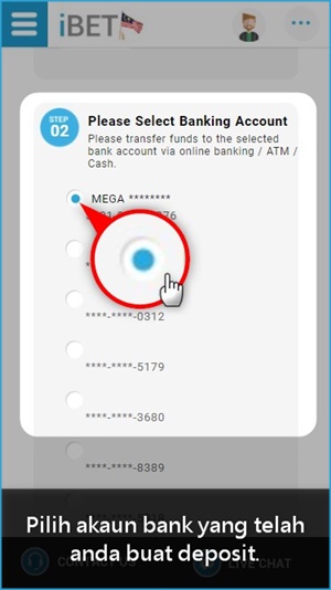 iBET Panduan Permulaan – Bagaimana Buat Deposit Melalui Telefon Bimbit