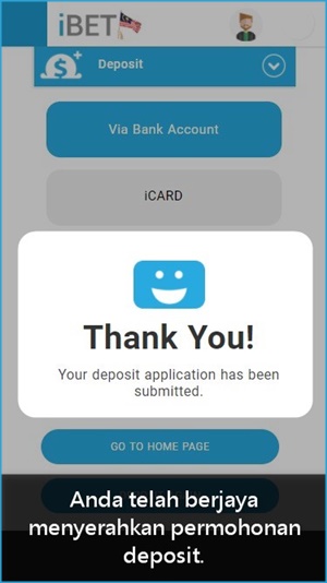 iBET Panduan Permulaan – Bagaimana Buat Deposit Melalui Telefon Bimbit