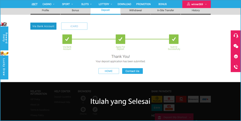 iBET Beginner’s Guide – How to make bank depositM8