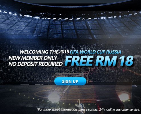 iBET New Register Member gets Free bonus RM18-1