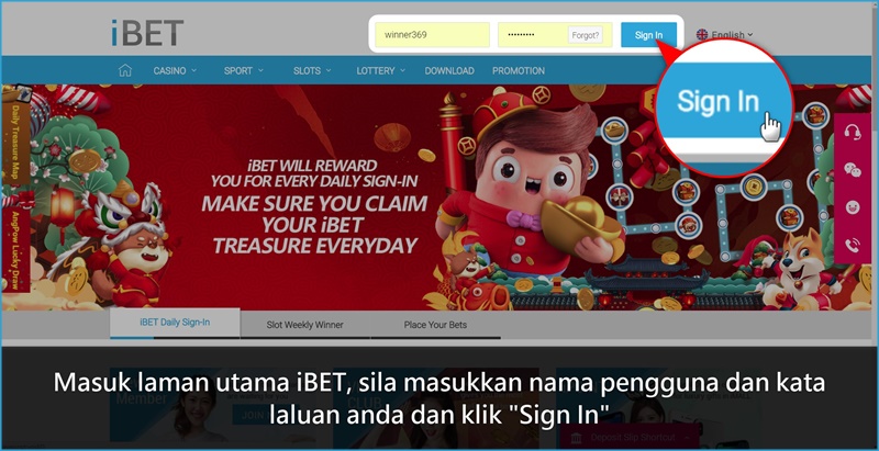 Panduan Permulaan iBET - Cara Buka Profil Peribadi