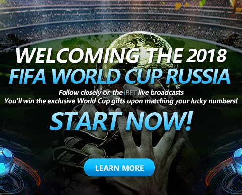 iBET Kasino Welcoming the 2018 FIFA World Cup Russia™ and stay tuned on live broadcast to win World Cup souvenir